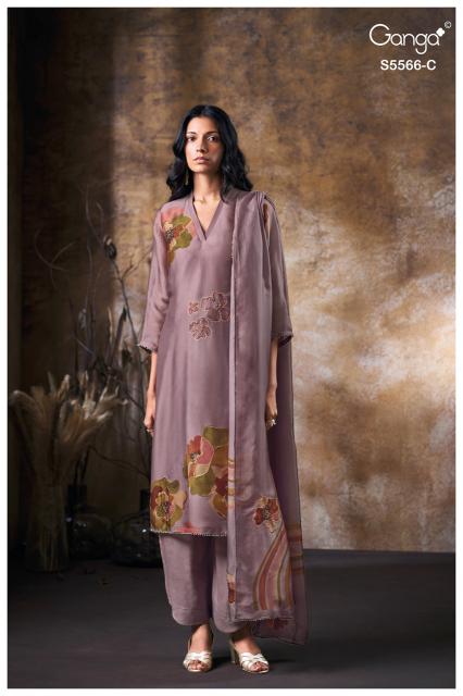 Ganga fariyah 5566 wholesale ladies dress material suppliers in surat